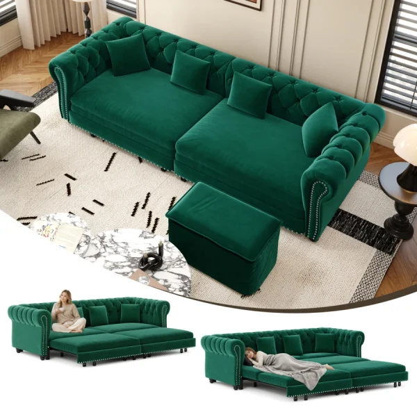 Chesterfield Convertible Sofa Sleeper