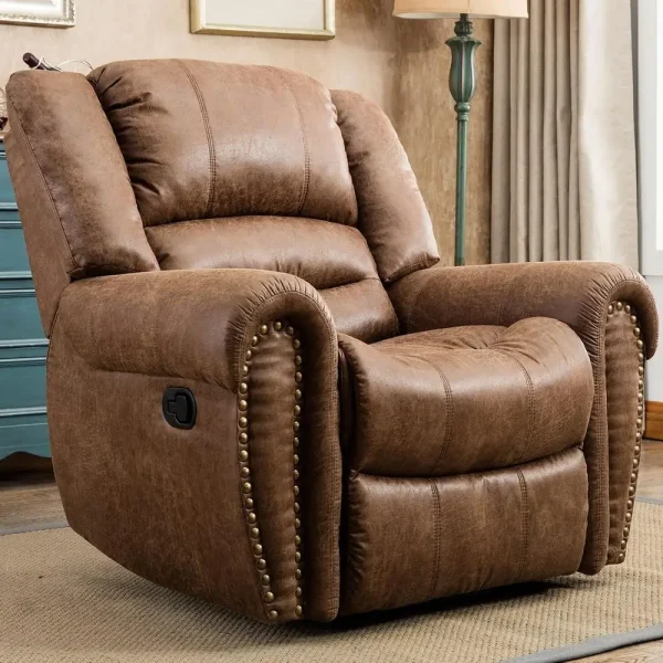 Classic Leather Recliner Chair,